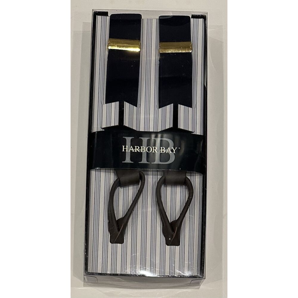 Club Room Solid Suspenders, Men's Size OS/Adjustable - Navy/Brown/Gold